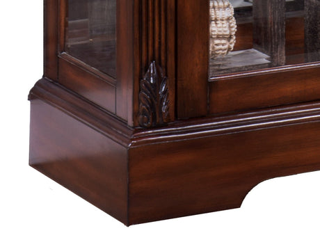 Addy Curio Cabinet 90062 Cherry Finish | Acme - 90062 - Home Elegance USA - 5