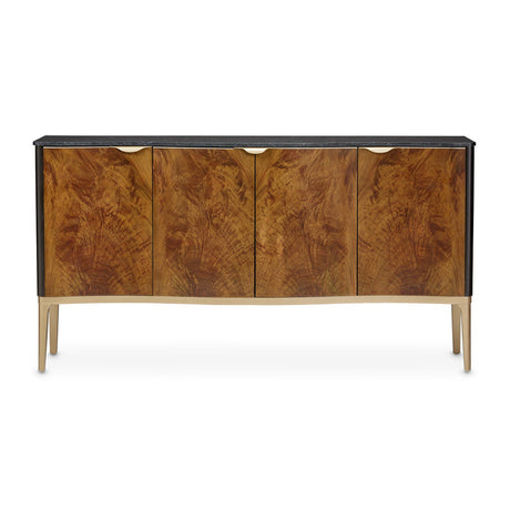 Aico Furniture Malibu Crest Sideboard In Crotch Mahogany 9007007-411 Home Elegance USA