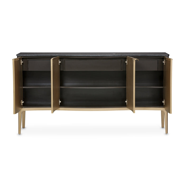 Aico Furniture Malibu Crest Sideboard In Crotch Mahogany 9007007-411 Home Elegance USA