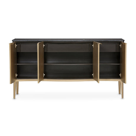 Aico Furniture Malibu Crest Sideboard In Crotch Mahogany 9007007-411 Home Elegance USA