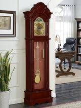 Grandfather Clock - Diggory Grandfather Clock Brown Red and Clear