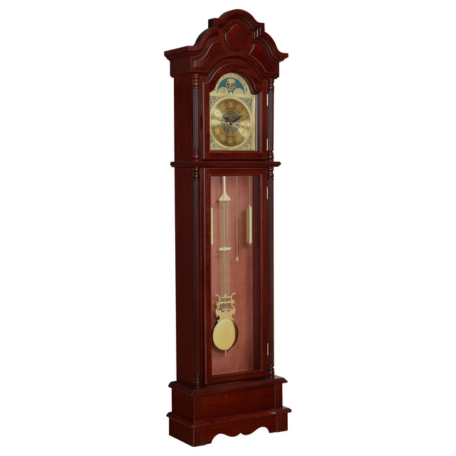 Grandfather Clock - Diggory Grandfather Clock Brown Red and Clear