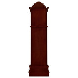 Diggory Grandfather Clock Brown Red and Clear | Coaster | Home Elegance USA