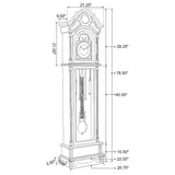 Grandfather Clock - Diggory Grandfather Clock Brown Red and Clear