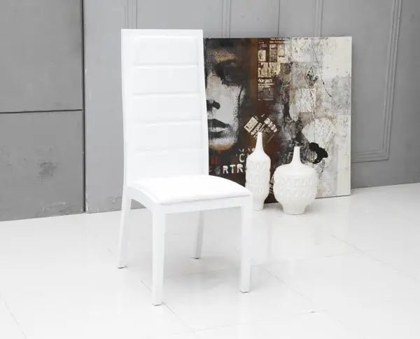 9007 Contemporary White Leatherette Dining Chairs (Set Of 2) Vggu9007Ch - Wht | Home Elegance USA