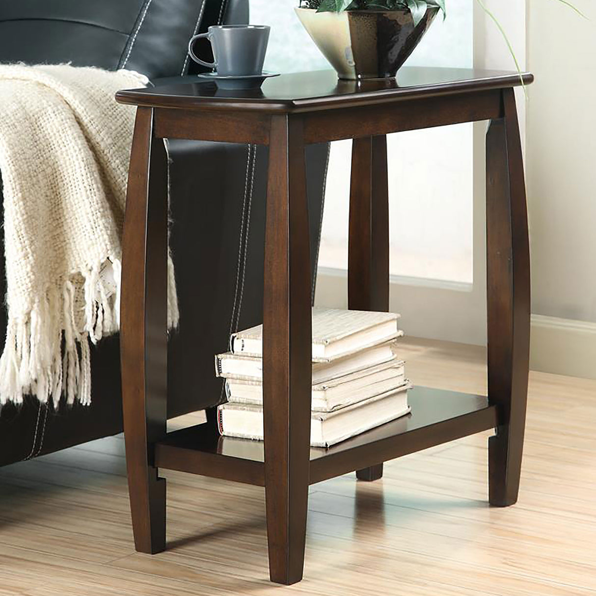 Side Table - Raphael 1-shelf Chairside Table Cappuccino