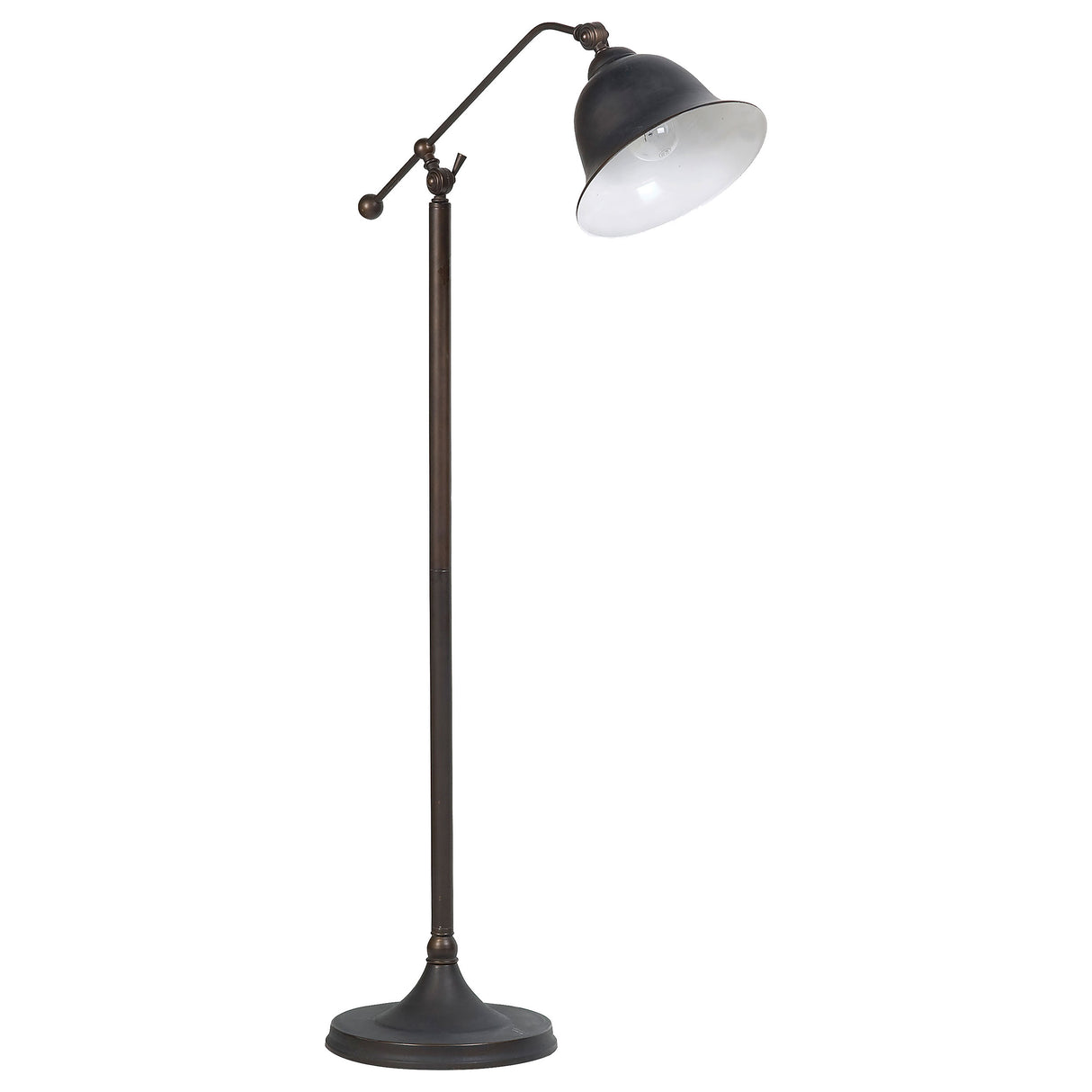 Floor Lamp - Eduardo Bell Shade Floor Lamp Dark Bronze