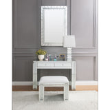 Acme - Nysa Vanity Desk 90157 Mirrored & Faux Crystals