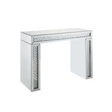 Acme - Nysa Vanity Desk 90159 Mirrored & Faux Crystals