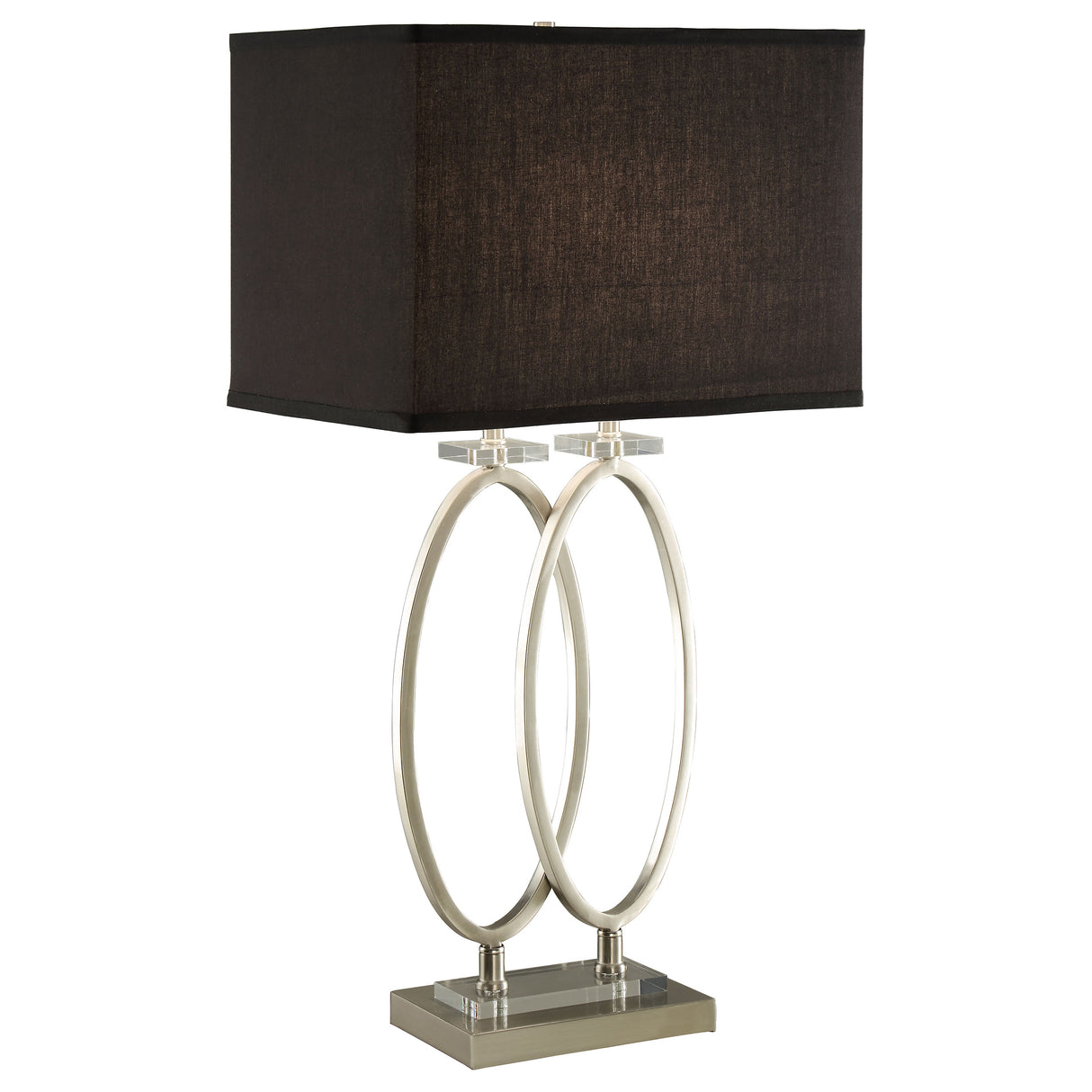 Table Lamp - Izuku Rectangular Shade Table Lamp Black and Brushed Nickel