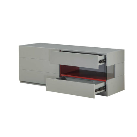 Acme - Isaura Tv Stand 90170 Gray Finish