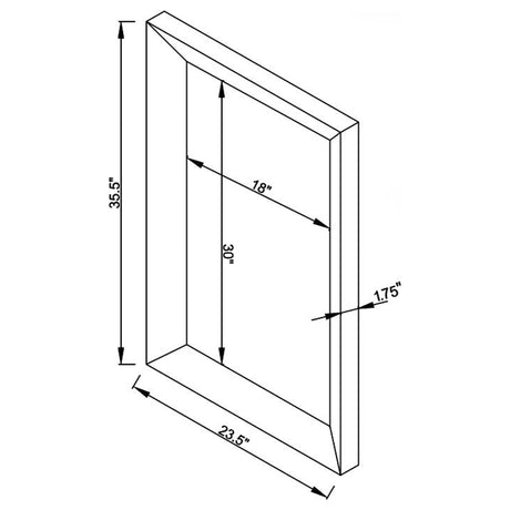 Wall Mirror - Pinciotti Rectangular Beveled Wall Mirror Silver