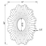 Danika Sunburst Circular Mirror Silver | Coaster - 901784 - Home Elegance USA - 2