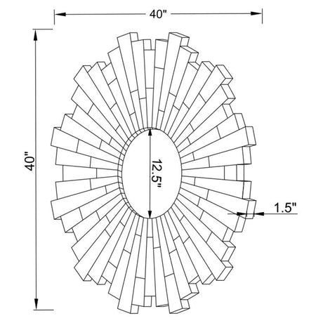 Danika Sunburst Circular Mirror Silver | Coaster - 901784 - Home Elegance USA - 2