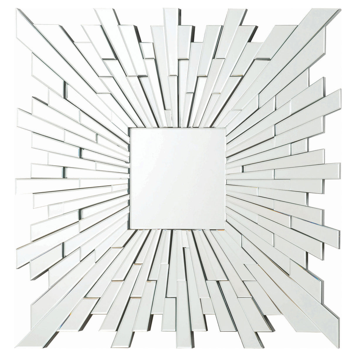 Wall Mirror - Brantley Square Sunburst Wall Mirror Silver