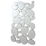 Wall Mirror - Topher Pebble-Shaped Decorative Mirror Silver