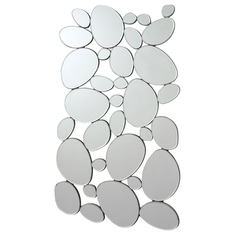 Wall Mirror - Topher Pebble-Shaped Decorative Mirror Silver