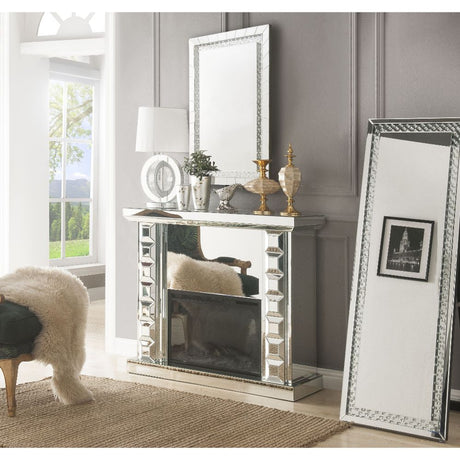 Acme - Dominic Fireplace 90202 Mirrored