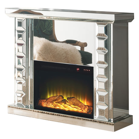 Acme - Dominic Fireplace 90202 Mirrored