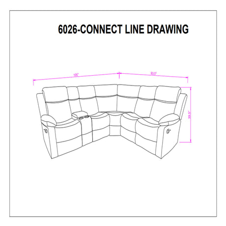 Modern Blanche White Right Arm Facing Sectional Sofa with Recline and Storage in Faux Leather - sold by Home Elegance USA