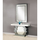 Acme - Nysa Console Table 90232 Mirrored & Faux Crystals