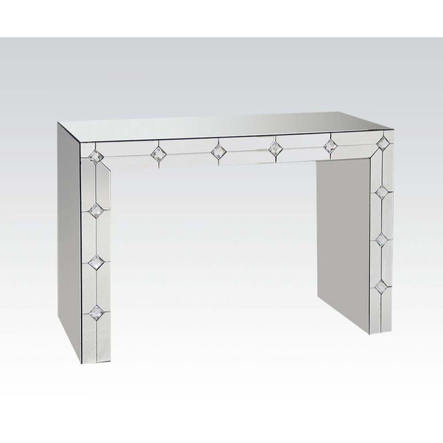 Acme - Hessa Console Table 90242 Mirrored & Faux Rhinestone