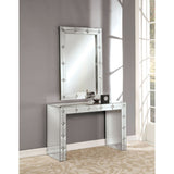 Acme - Hessa Console Table 90242 Mirrored & Faux Rhinestone