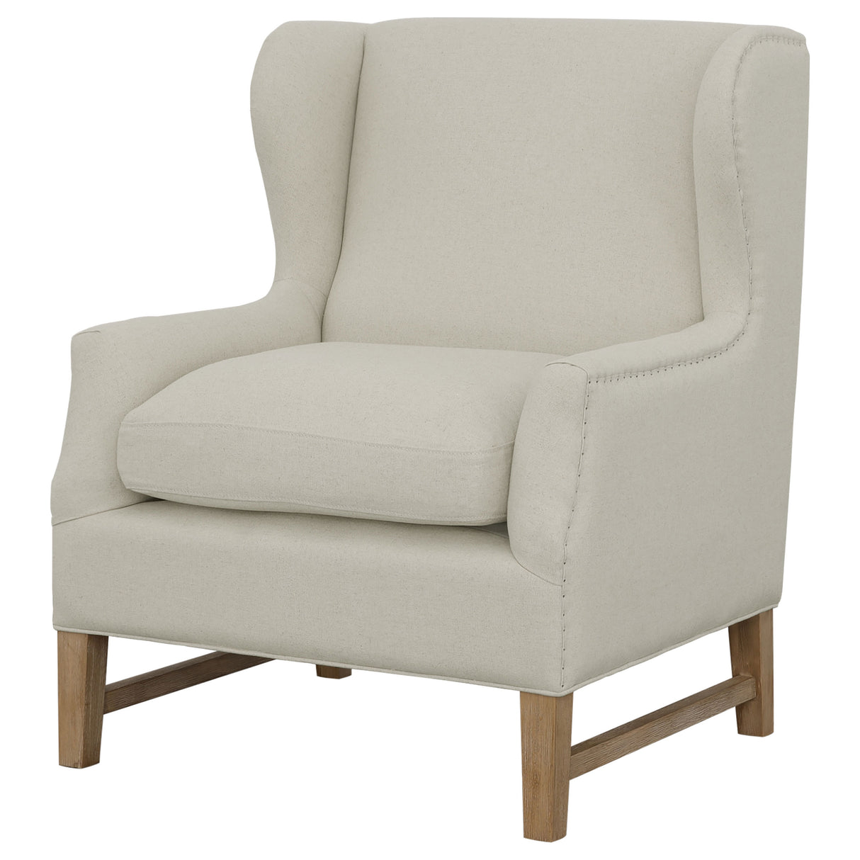 Accent Chair - Fleur Wing Back Accent Chair Cream