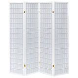 4 Panel Room Divider - Roberto 4-panel Folding Screen White
