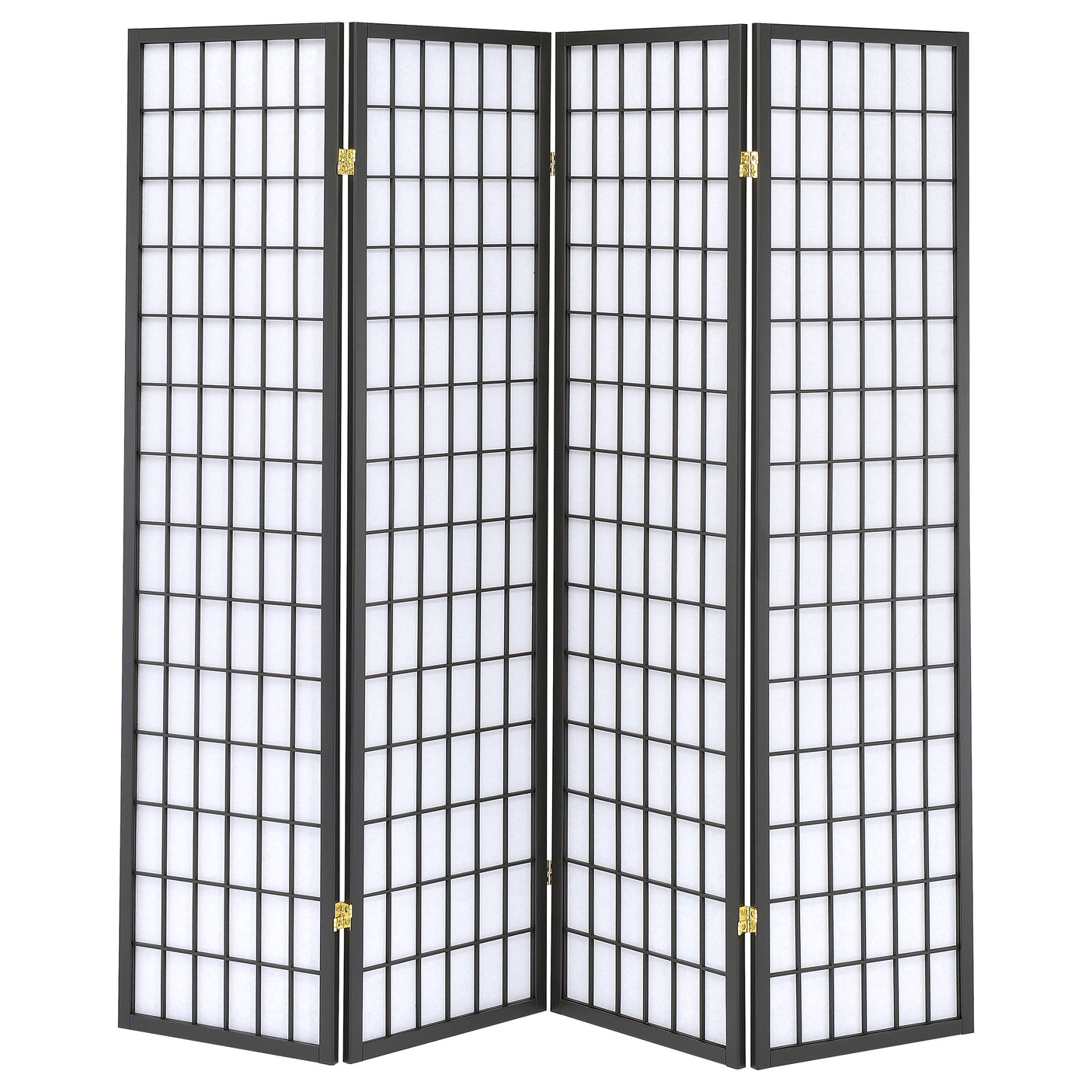 4 Panel Room Divider - Roberto 4-panel Folding Screen Dark Grey and White