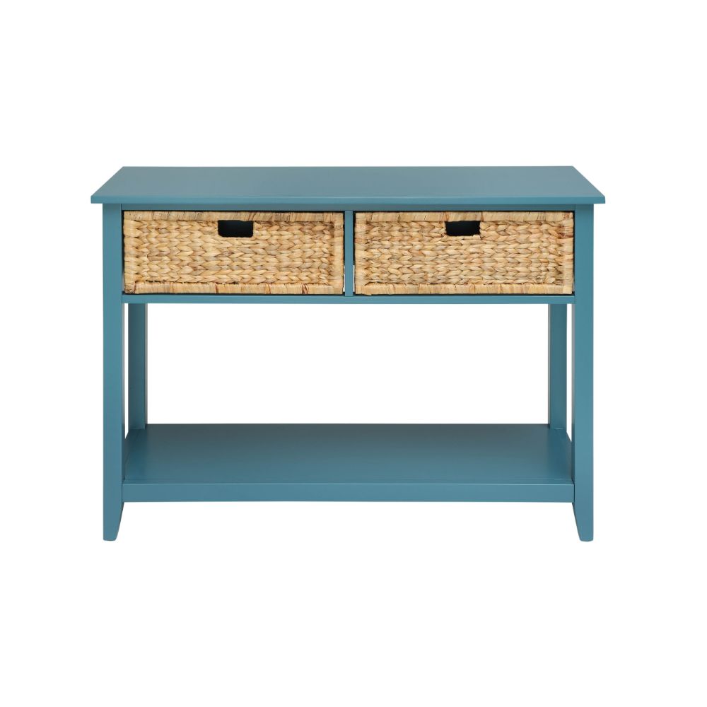 Acme - Flavius Console Table 90266 Teal Finish