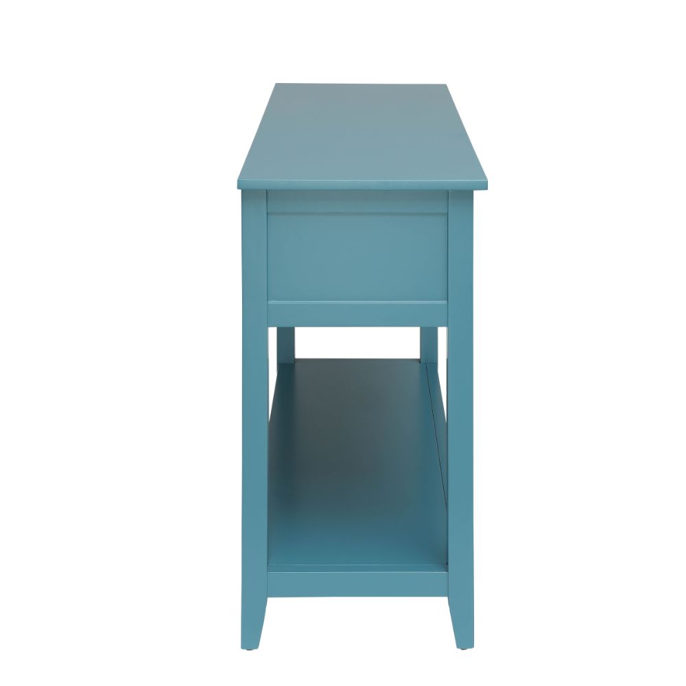 Acme - Flavius Console Table 90266 Teal Finish