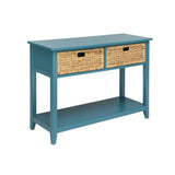 Acme - Flavius Console Table 90266 Teal Finish