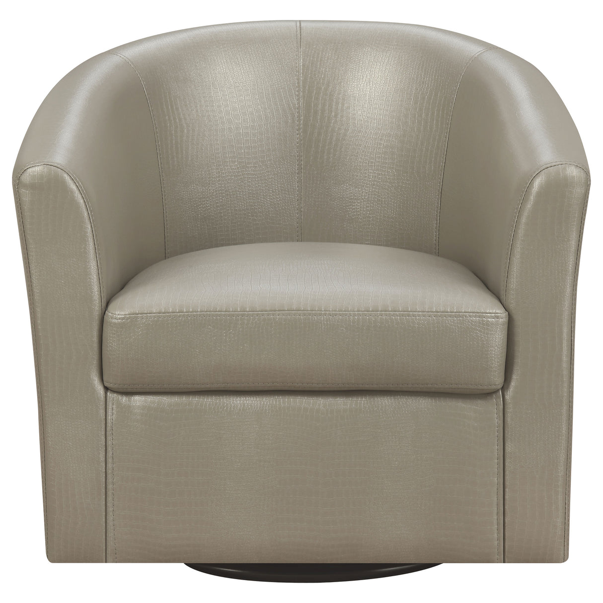 Swivel Chair - Turner Upholstery Sloped Arm Accent Swivel Chair Champagne