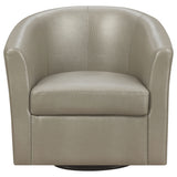 Swivel Chair - Turner Upholstery Sloped Arm Accent Swivel Chair Champagne