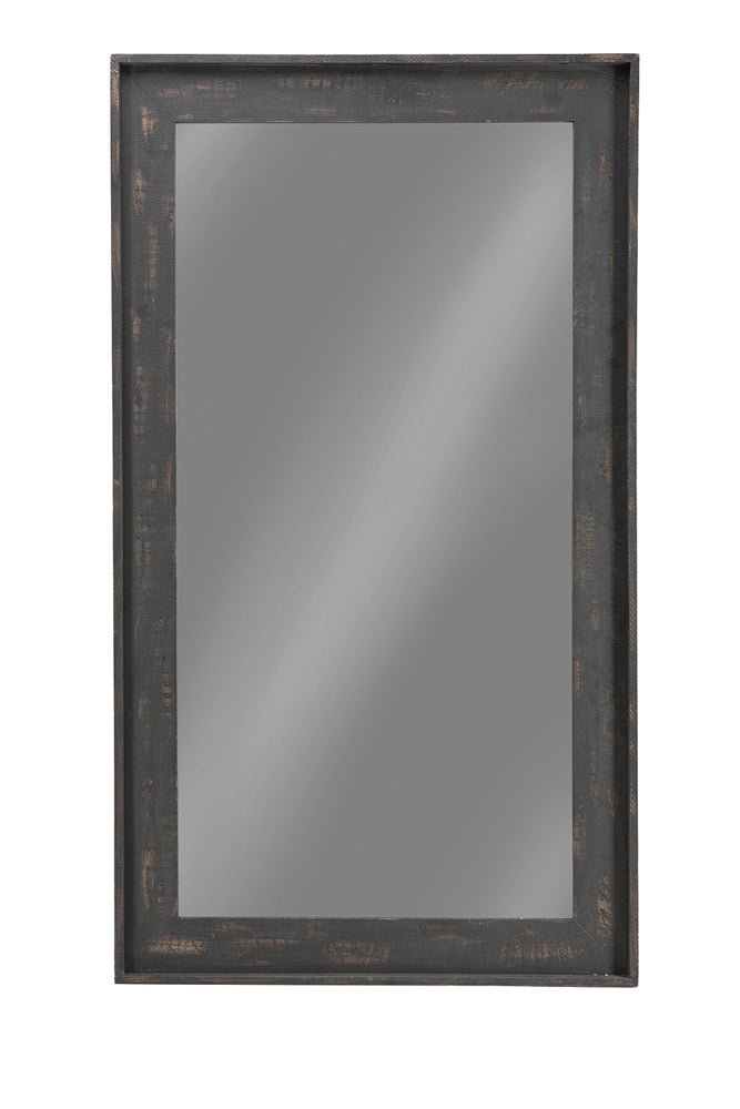 Cragen Rectangle Bold Contoured Frame Floor Mirror Brown | Coaster - 902767 - Home Elegance USA - 1