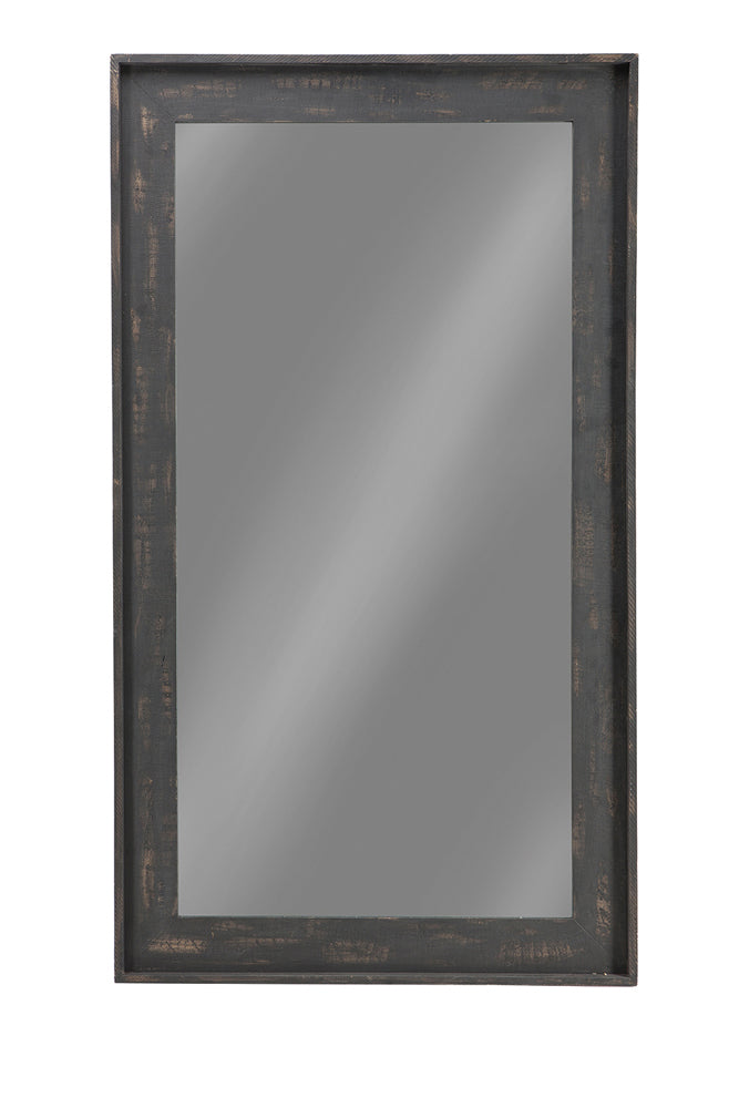 Floor Mirror - Cragen Rectangle Bold Contoured Frame Floor Mirror Brown