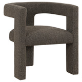 Accent Chair - Petra Boucle Upholstered Accent Side Chair Chocolate Brown