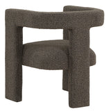 Accent Chair - Petra Boucle Upholstered Accent Side Chair Chocolate Brown