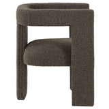 Accent Chair - Petra Boucle Upholstered Accent Side Chair Chocolate Brown