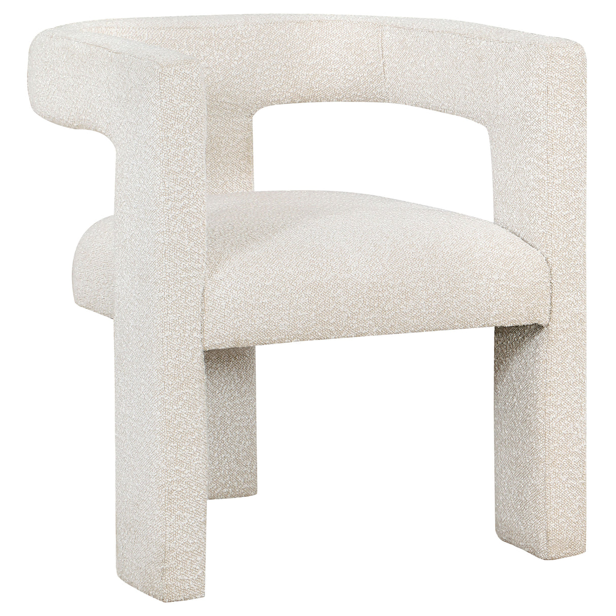 Accent Chair - Petra Boucle Upholstered Accent Side Chair White