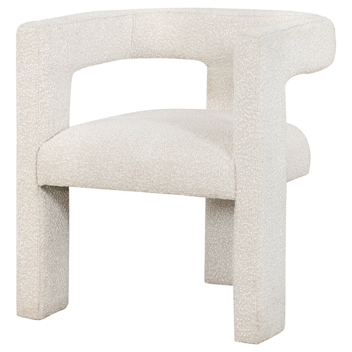 Accent Chair - Petra Boucle Upholstered Accent Side Chair White