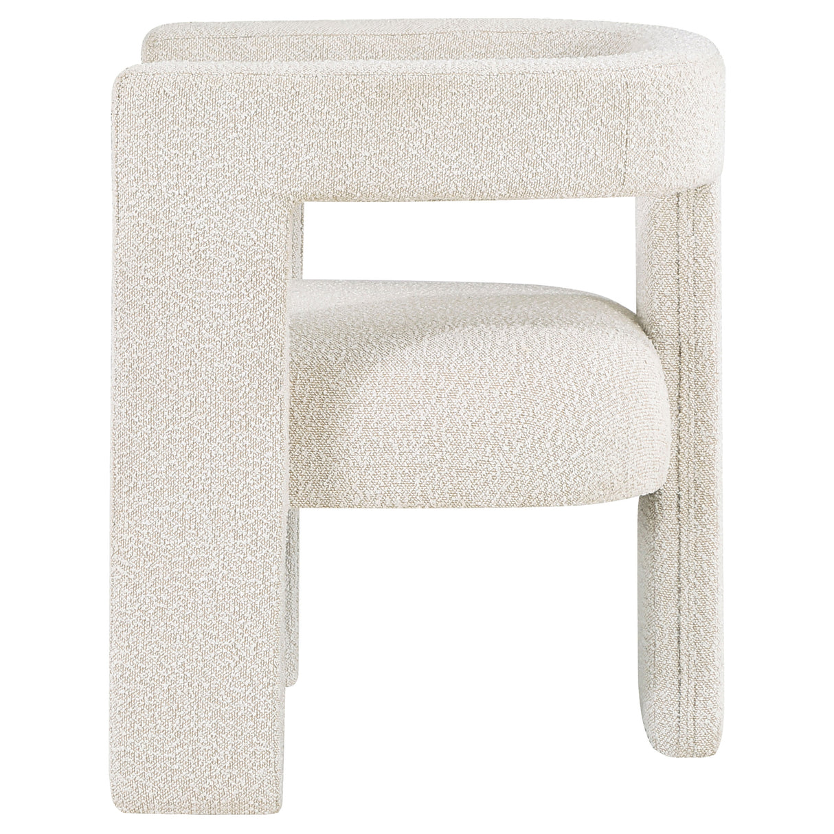 Accent Chair - Petra Boucle Upholstered Accent Side Chair White