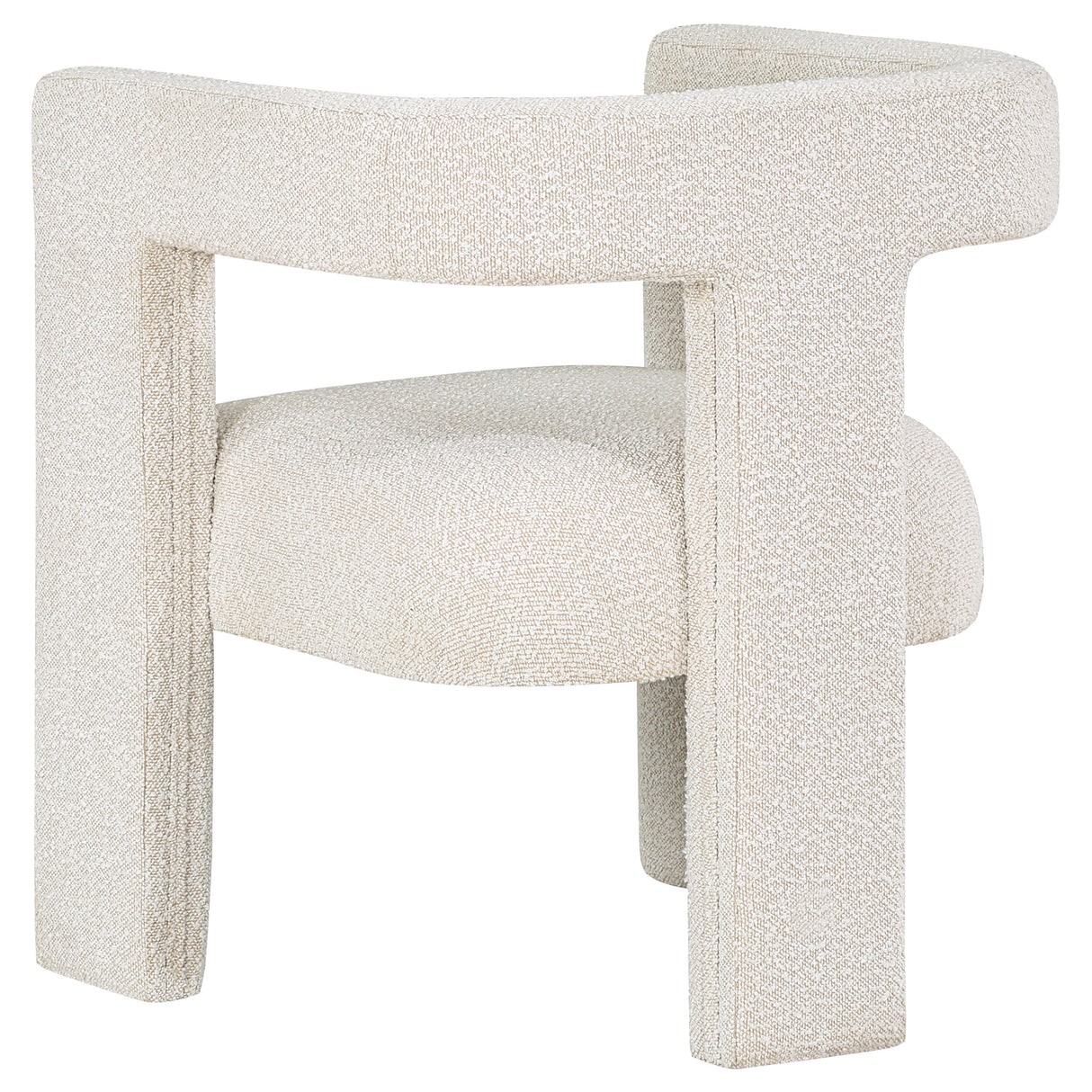 Accent Chair - Petra Boucle Upholstered Accent Side Chair White