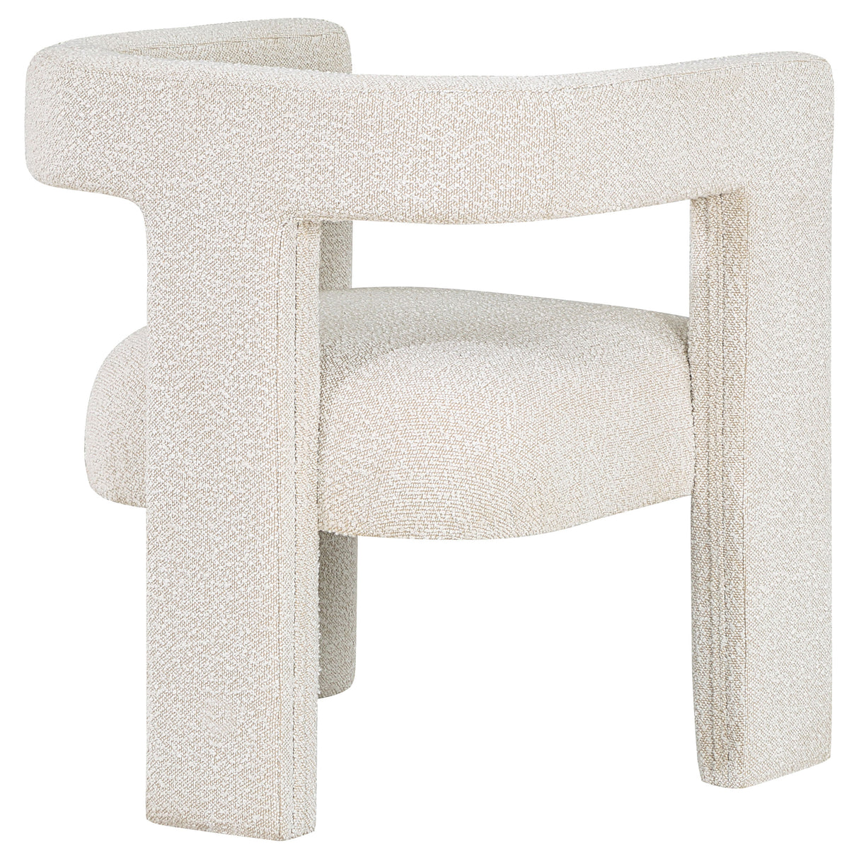 Accent Chair - Petra Boucle Upholstered Accent Side Chair White