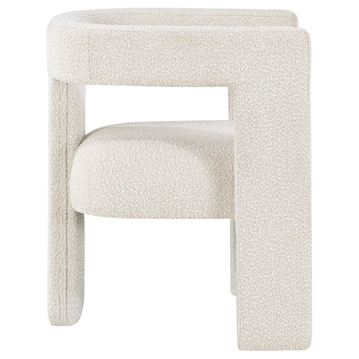 Accent Chair - Petra Boucle Upholstered Accent Side Chair White