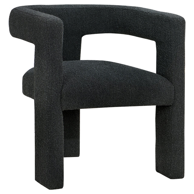 Accent Chair - Petra Boucle Upholstered Accent Side Chair Black