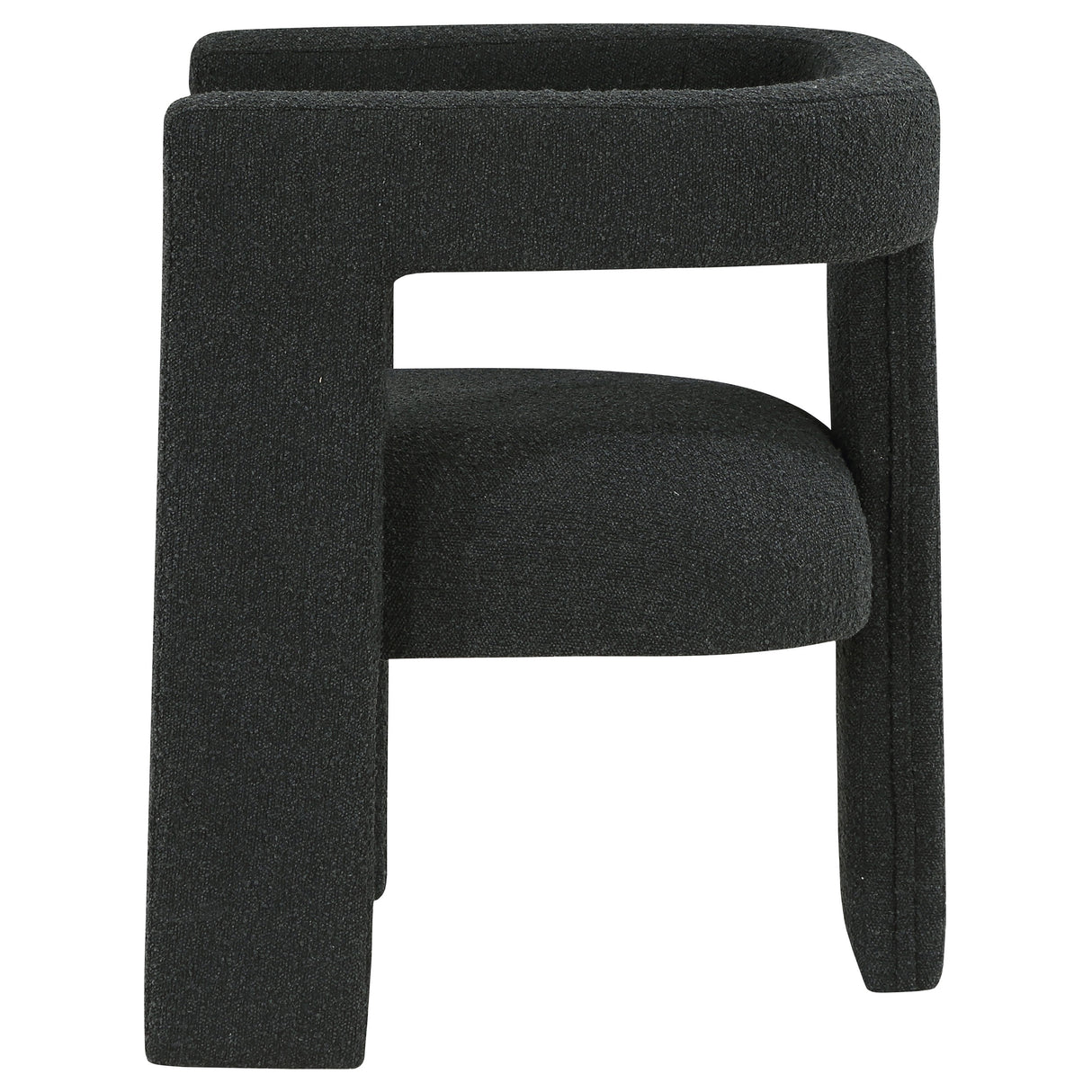 Accent Chair - Petra Boucle Upholstered Accent Side Chair Black