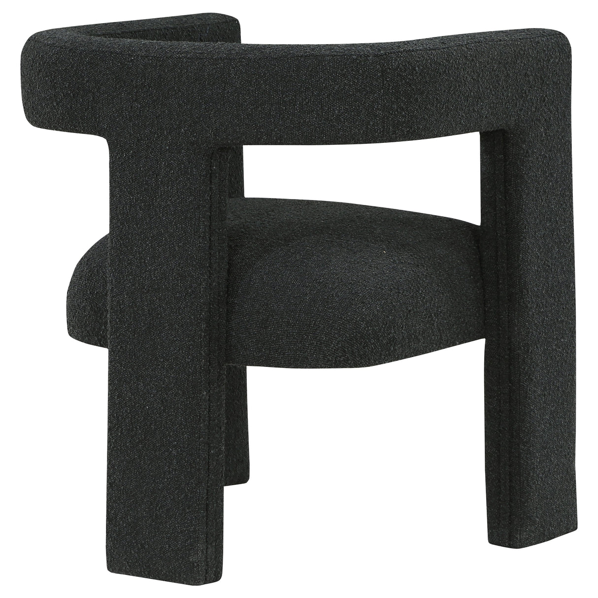 Accent Chair - Petra Boucle Upholstered Accent Side Chair Black