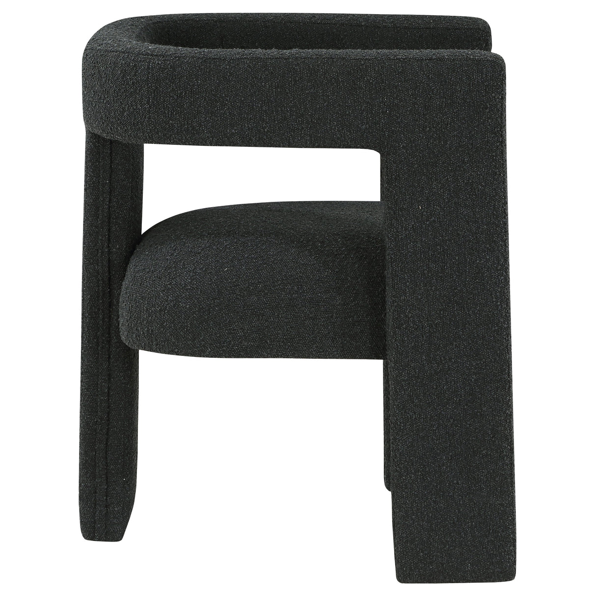 Accent Chair - Petra Boucle Upholstered Accent Side Chair Black